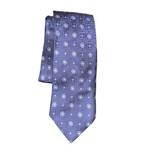 Beau Brummel Handmade 100% Silk Tie Navy Preppy